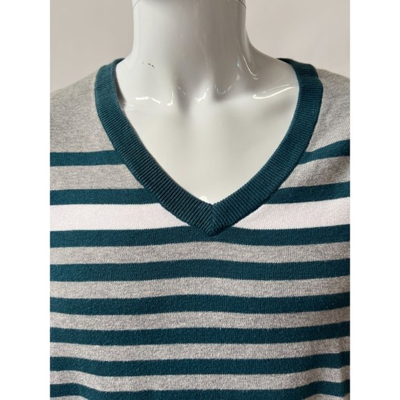 PGA Pro Series V Neck Vest Big and Tall  XXL Blue  Stripes Cotton - Picture 4 of 15